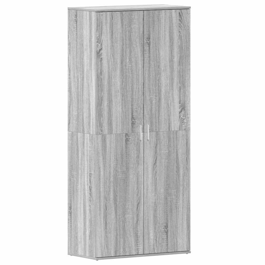 Schuhschrank 80 x 39 x 178 cm Holzwerkstoff Graues Sonoma