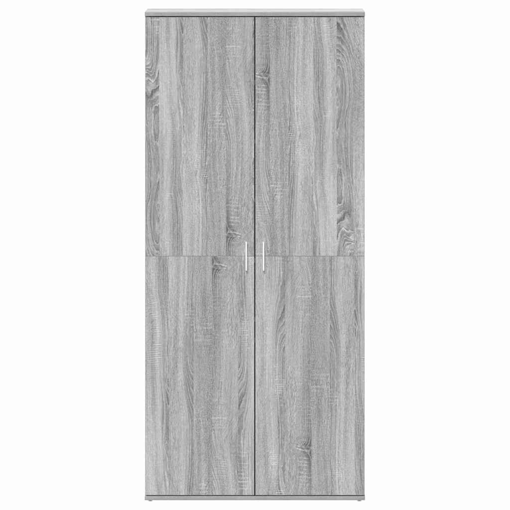 Schuhschrank 80 x 39 x 178 cm Holzwerkstoff Graues Sonoma