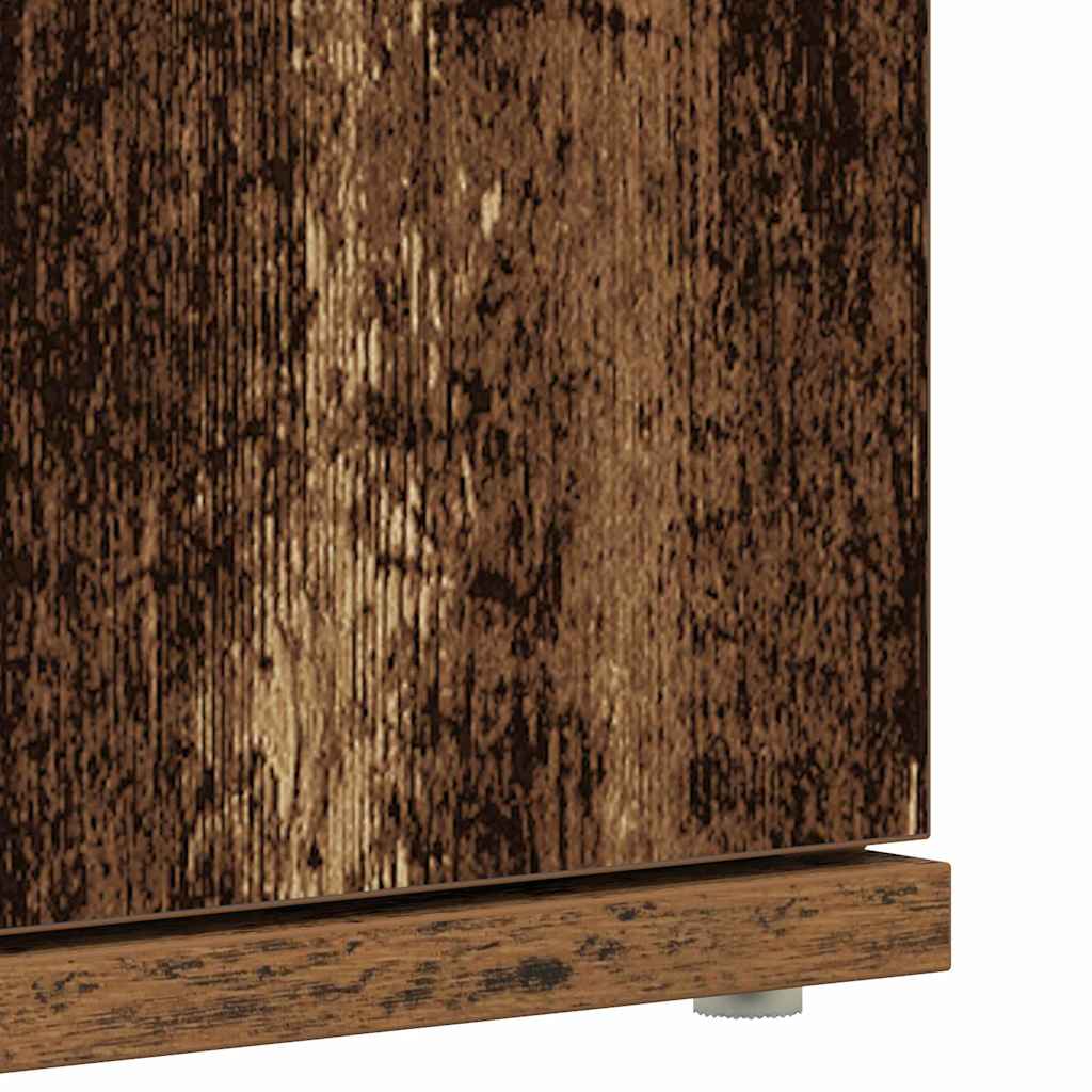 Schuhschrank 80 x 39 x 178 cm Holzwerkstoff Altholz