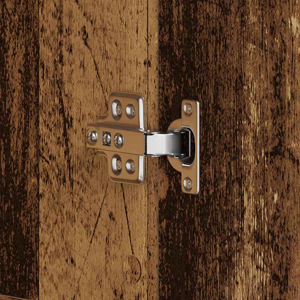 Schuhschrank mit Tür Braun 80 x 39 x 180 cm Holzwerkstoff