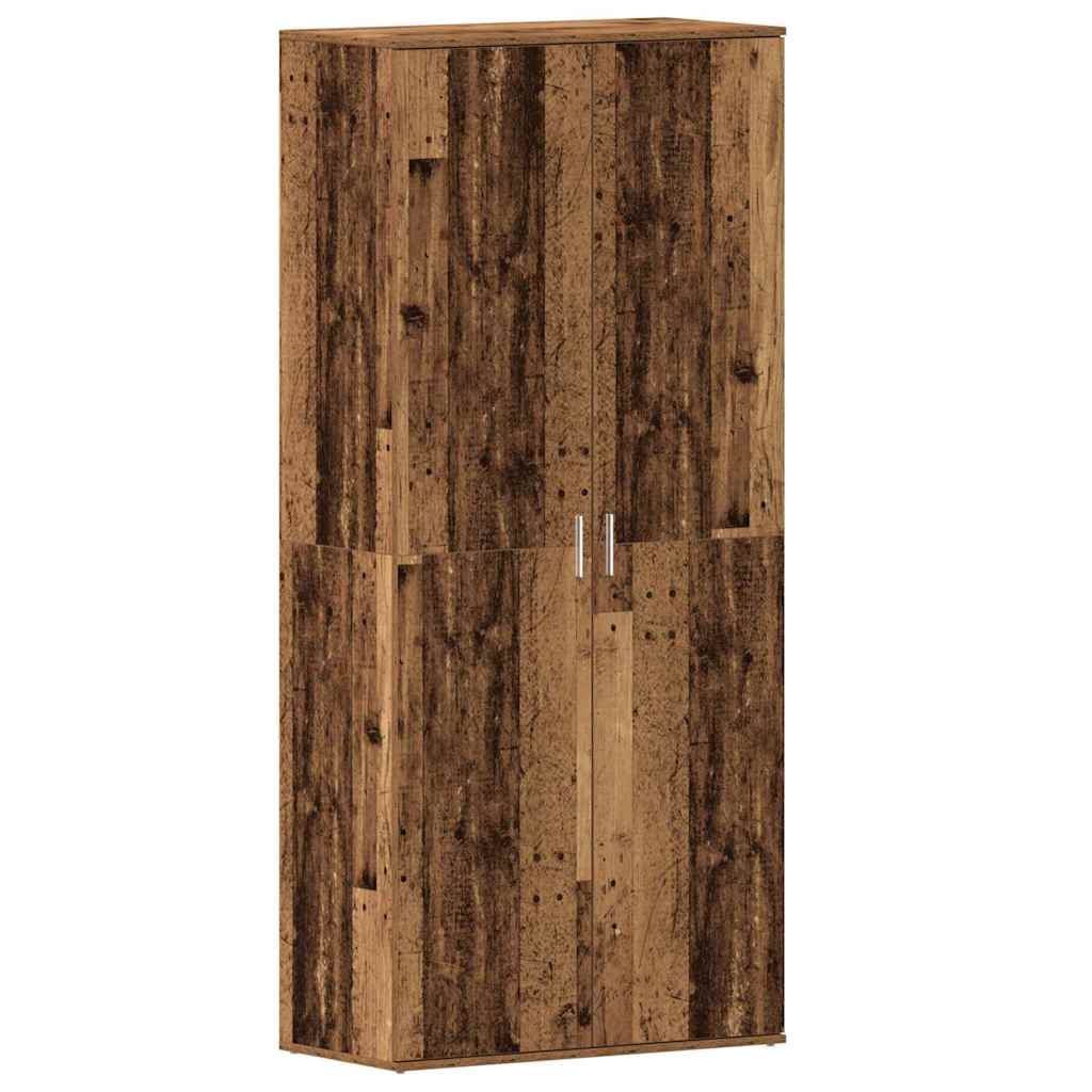 Schuhschrank 80 x 39 x 178 cm Holzwerkstoff Altholz