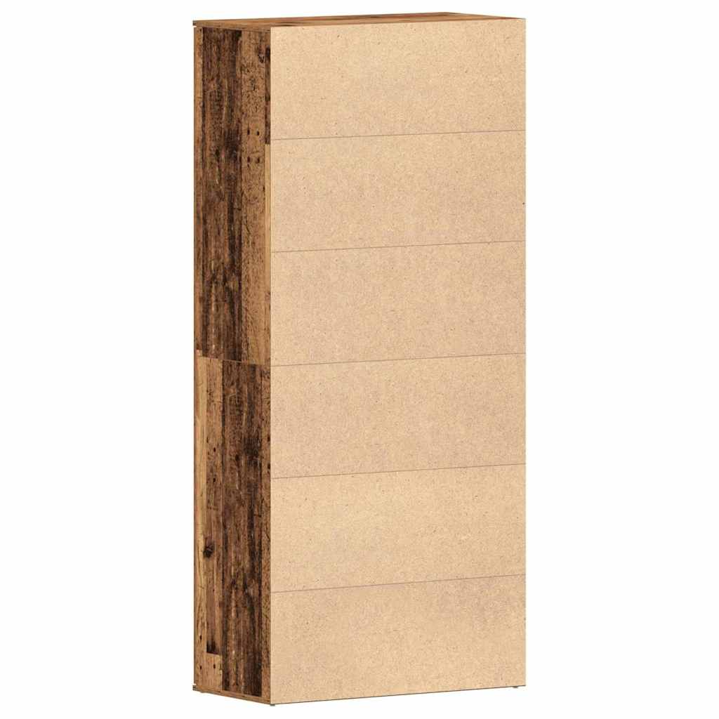 Schuhschrank 80 x 39 x 178 cm Holzwerkstoff Altholz