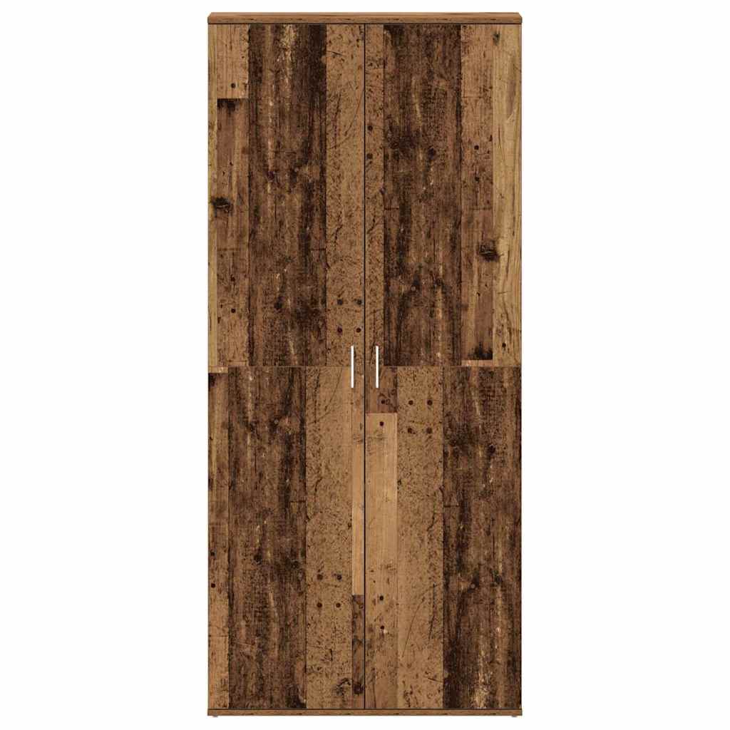 Schuhschrank 80 x 39 x 178 cm Holzwerkstoff Altholz