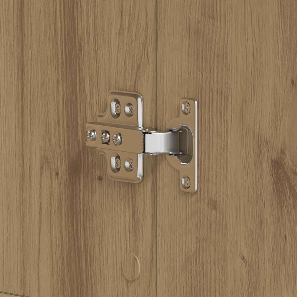 Schuhschrank mit Tür Braun 80 x 39 x 180 cm Holzwerkstoff