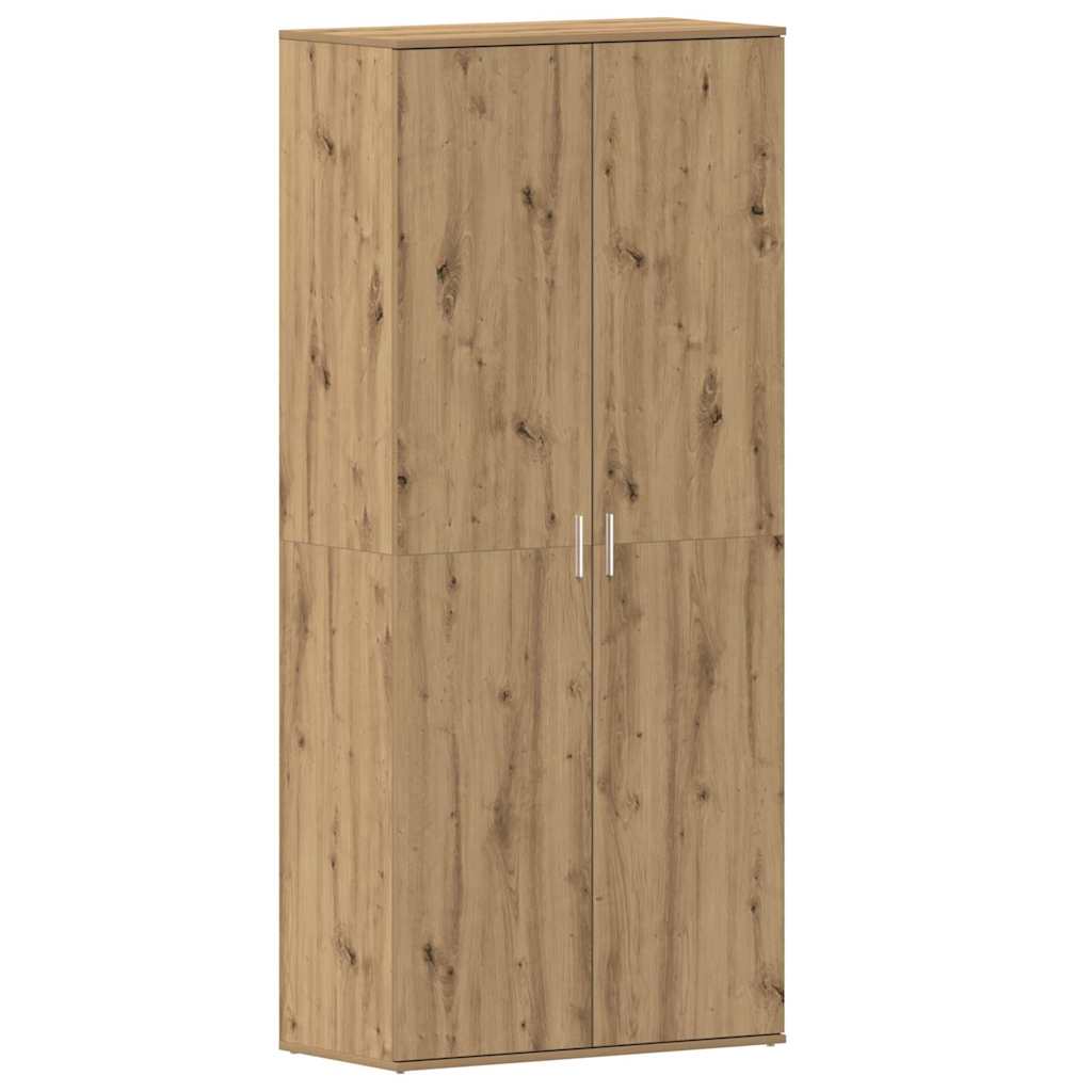 Schuhschrank mit Tür Braun 80 x 39 x 180 cm Holzwerkstoff