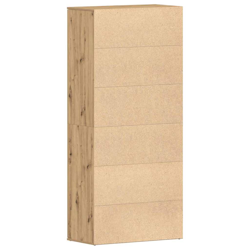 Schuhschrank mit Tür Braun 80 x 39 x 180 cm Holzwerkstoff