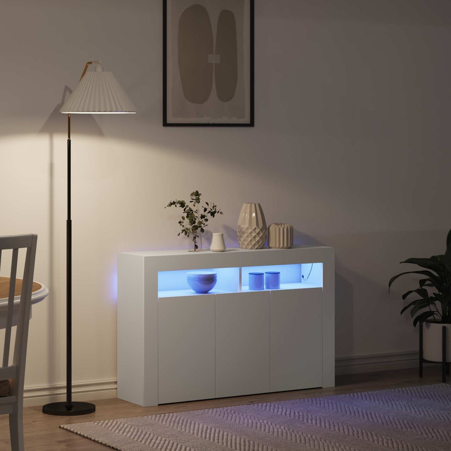 Sideboard Weiß 116 x 30 x 75 cm Holzwerkstoff