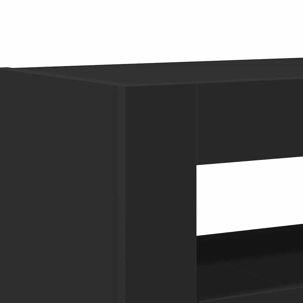 Sideboard Schwarz 116 x 30 x 75 cm Holzwerkstoff