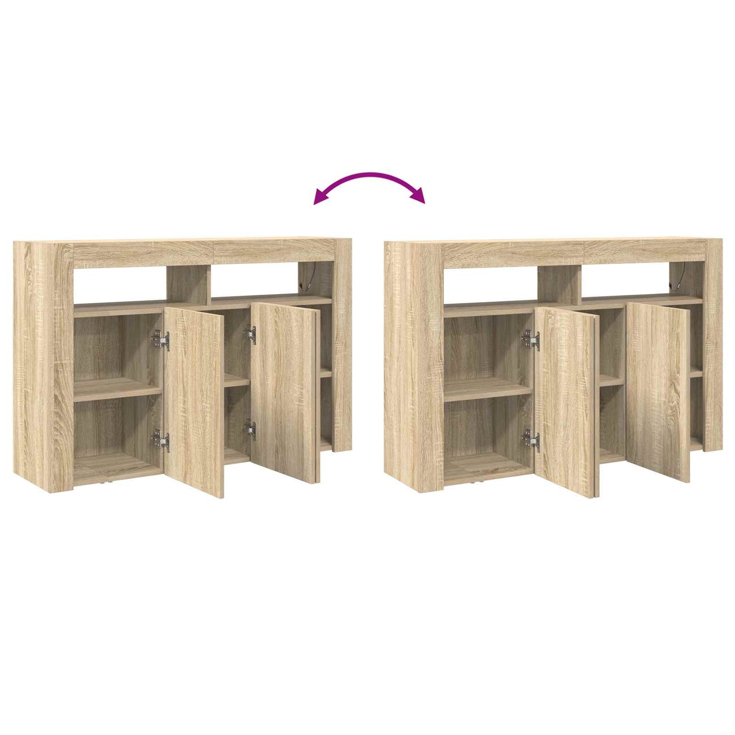 Sideboard Sonoma-Eiche 116 x 30 x 75 cm Holzwerkstoff