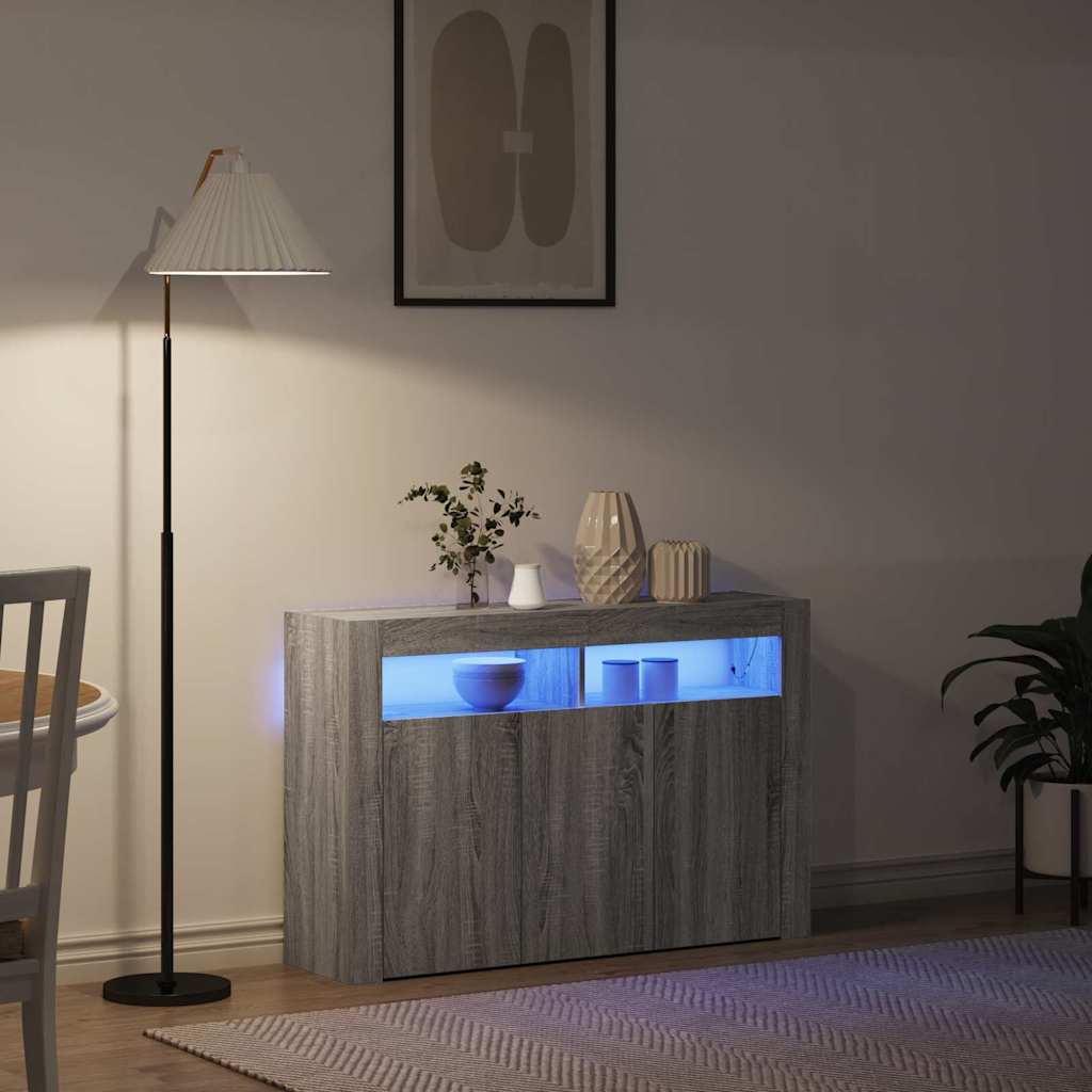 Sideboard Graues Sonoma 116 x 30 x 75 cm Holzwerkstoff