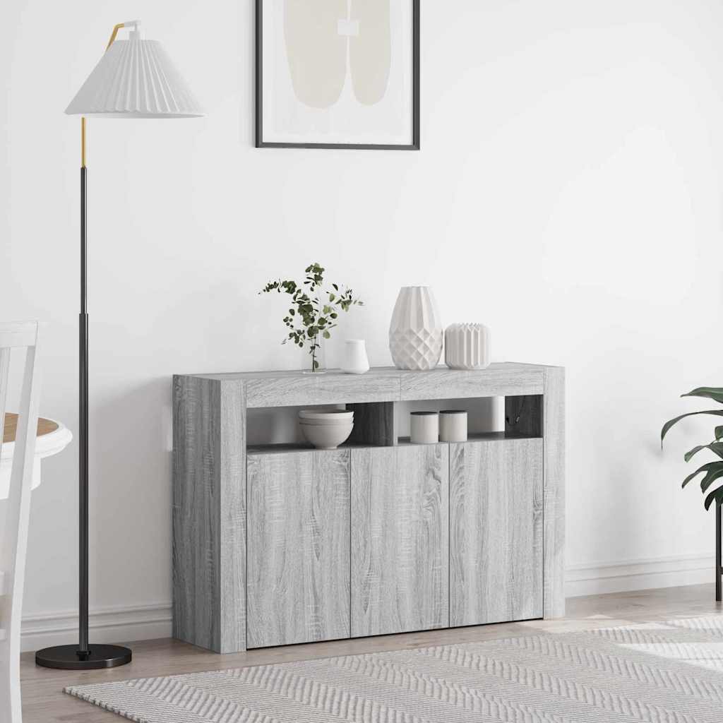 Sideboard Graues Sonoma 116 x 30 x 75 cm Holzwerkstoff