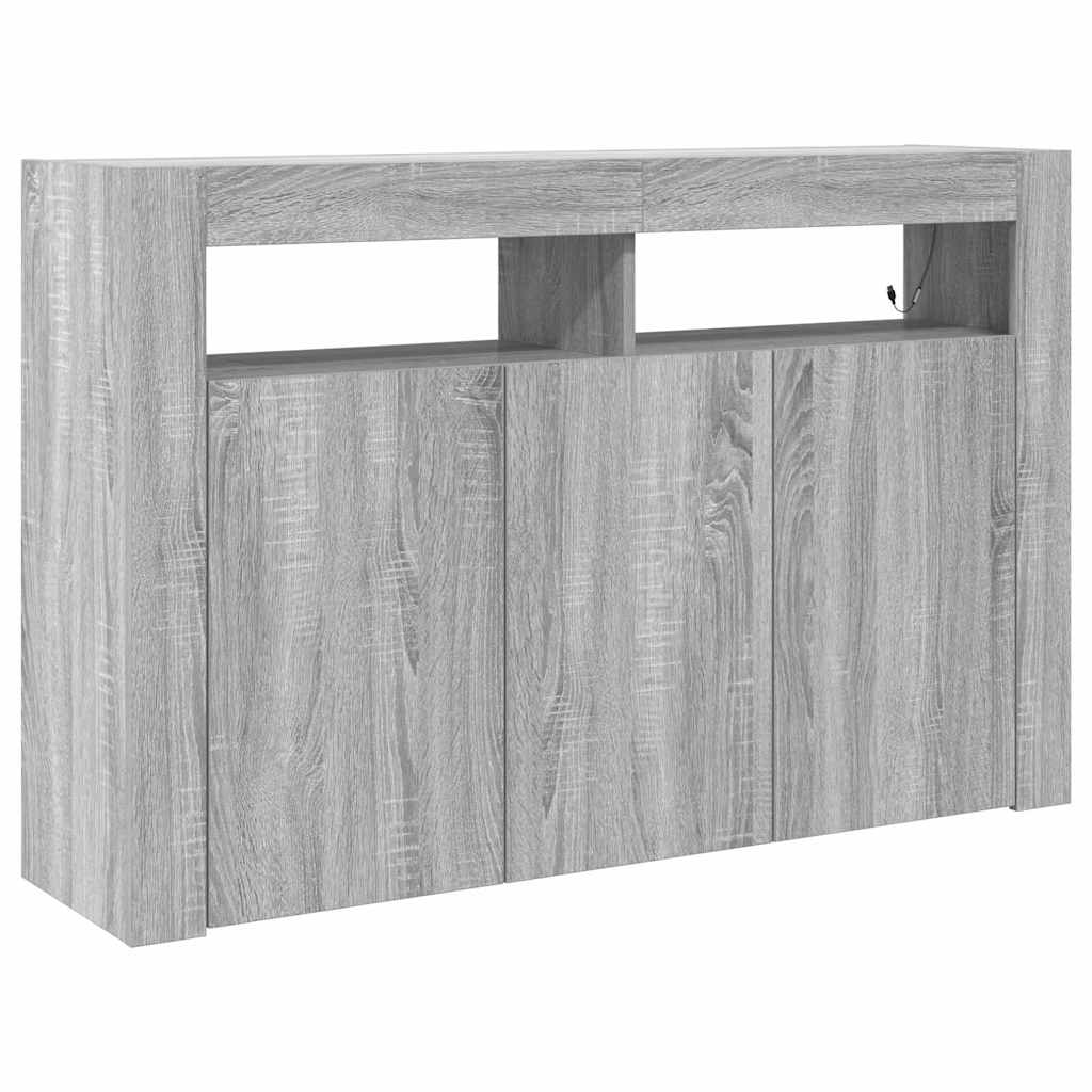Sideboard Graues Sonoma 116 x 30 x 75 cm Holzwerkstoff