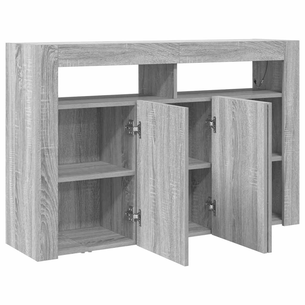 Sideboard Graues Sonoma 116 x 30 x 75 cm Holzwerkstoff
