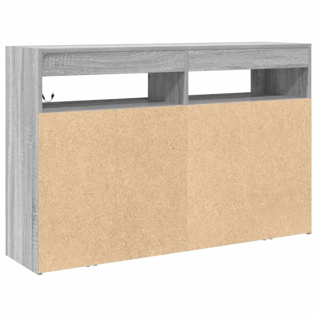 Sideboard Graues Sonoma 116 x 30 x 75 cm Holzwerkstoff