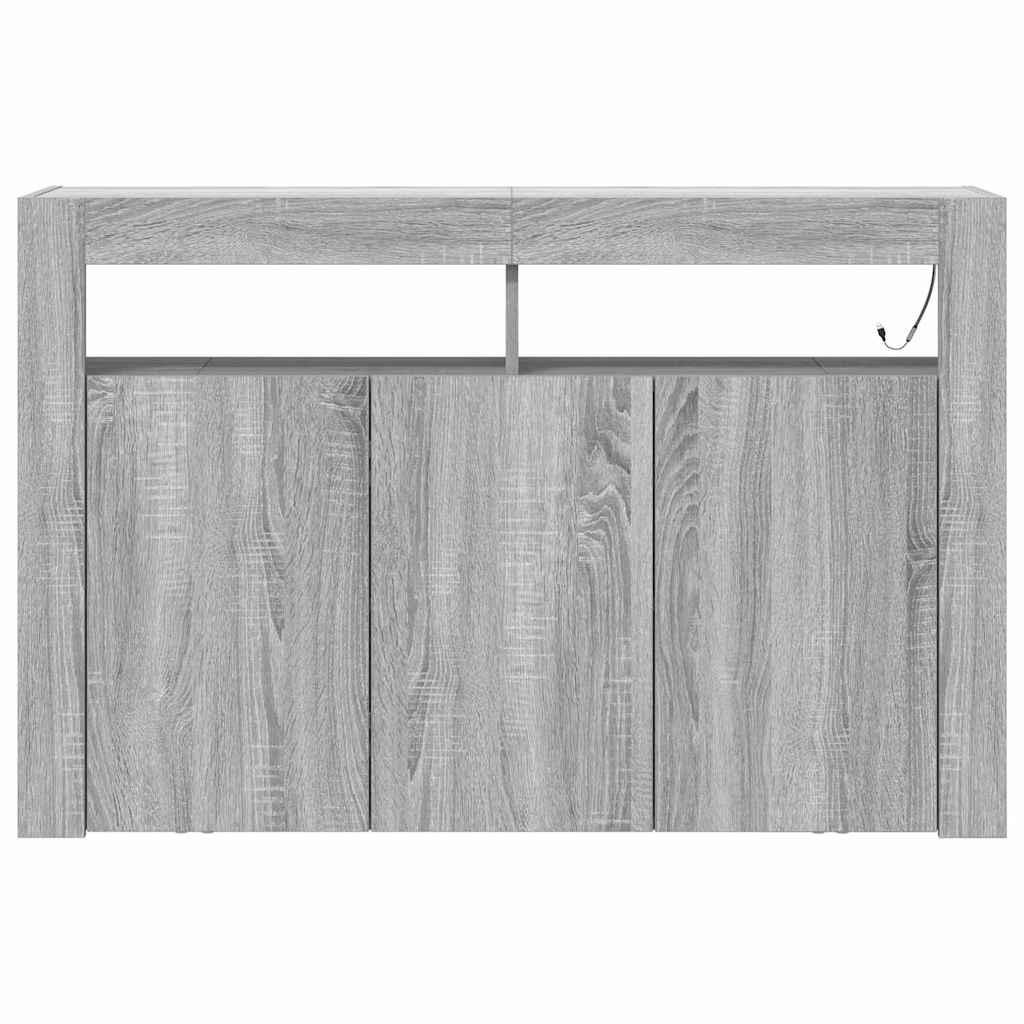 Sideboard Graues Sonoma 116 x 30 x 75 cm Holzwerkstoff