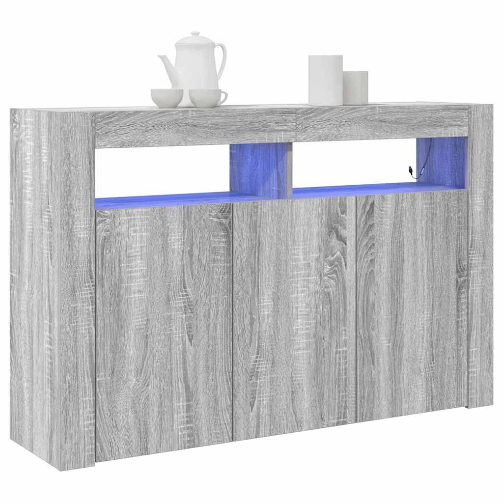 Sideboard Graues Sonoma 116 x 30 x 75 cm Holzwerkstoff