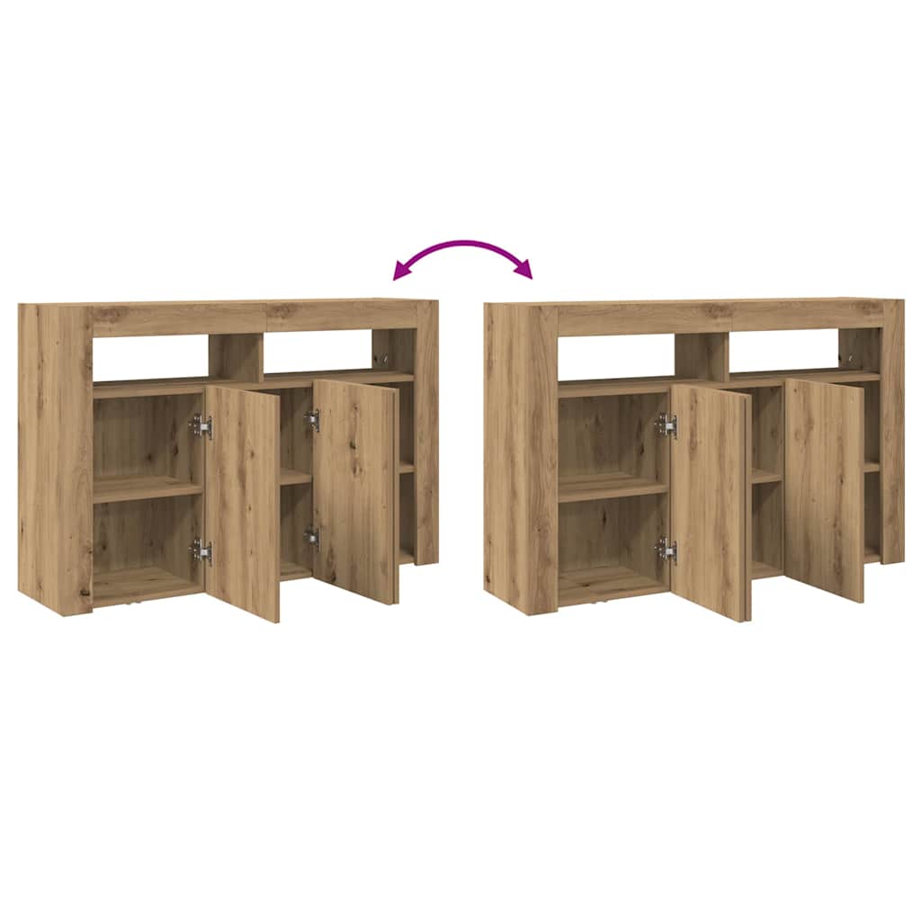 Sideboard Artisan-Eiche 116 x 30 x 75 cm Holzwerkstoff