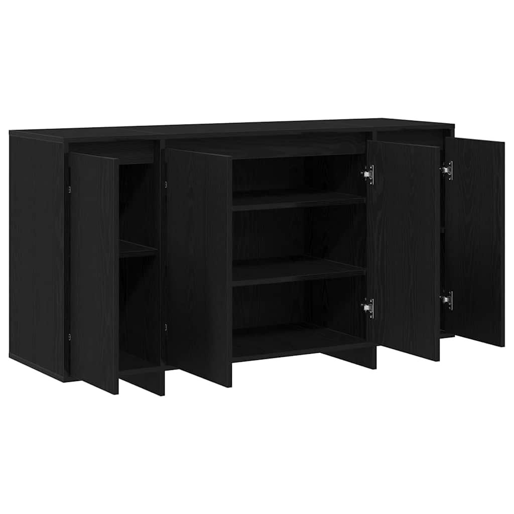 Sideboard Schwarz Eichen-Optik 135 x 41 x 75 cm Holzwerkstoff