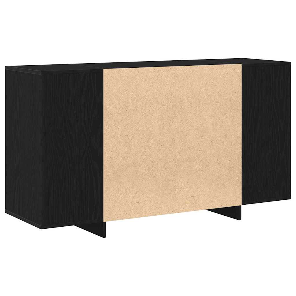 Sideboard Schwarz Eichen-Optik 135 x 41 x 75 cm Holzwerkstoff