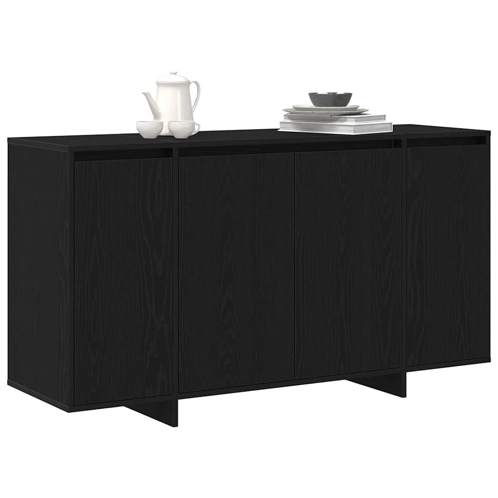 Sideboard Schwarz Eichen-Optik 135 x 41 x 75 cm Holzwerkstoff