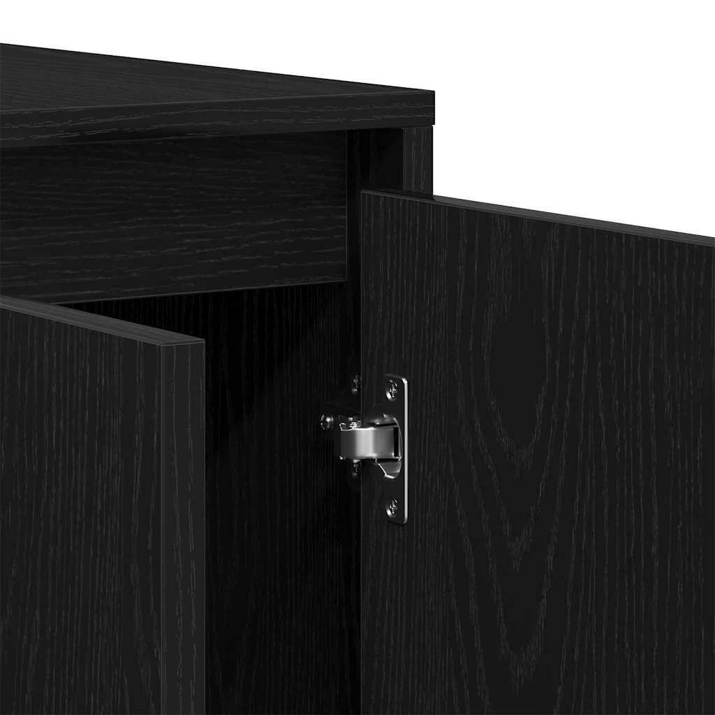 Sideboard Schwarz Eichen-Optik 120 x 41 x 75 cm Holzwerkstoff