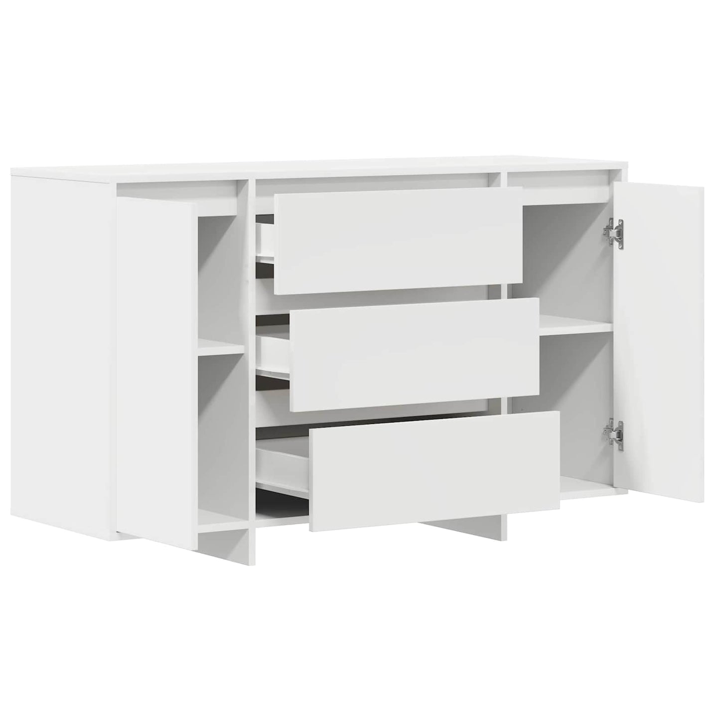 Sideboard mit Schubladen Weiß 120 x 41 x 75 cm Holzwerkstoff