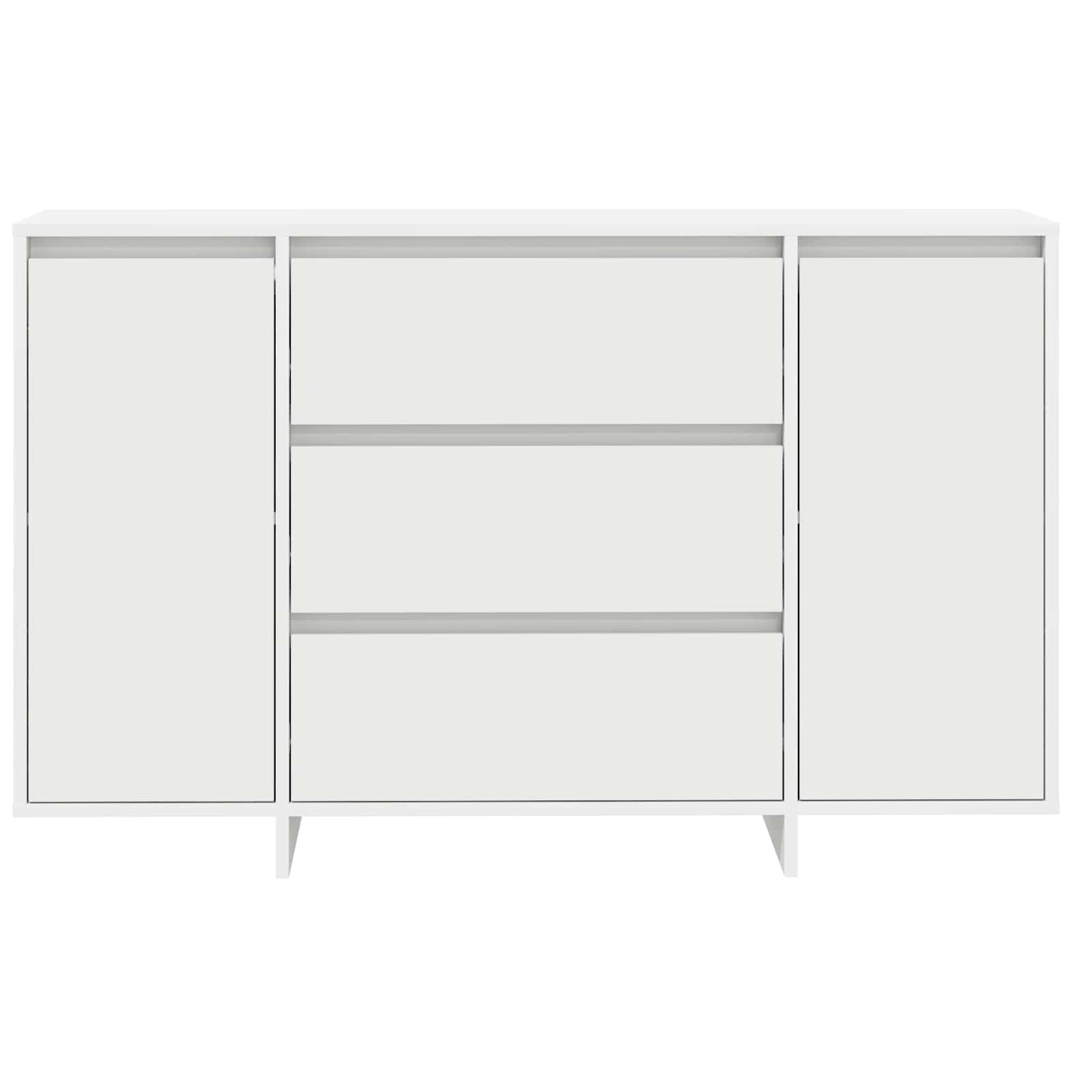 Sideboard mit Schubladen Weiß 120 x 41 x 75 cm Holzwerkstoff