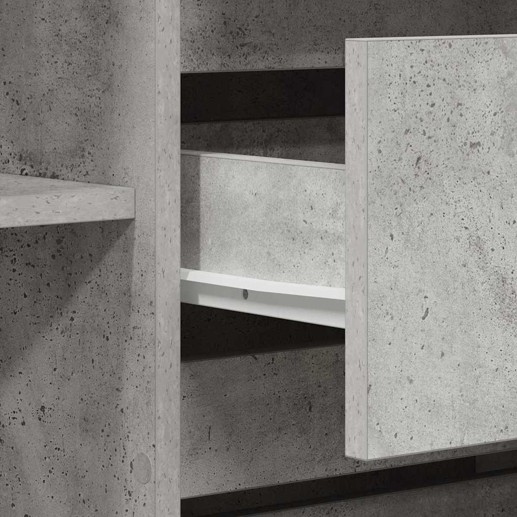 Sideboard Beton Grau 120 x 41 x 75 cm Holzwerkstoff