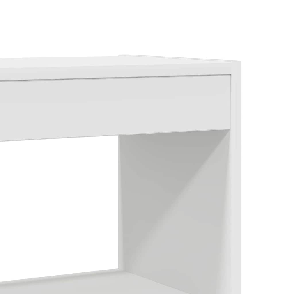 Bücherregal 6 Ebenen 80 x 30 x 198 cm Holzwerkstoff Weiß