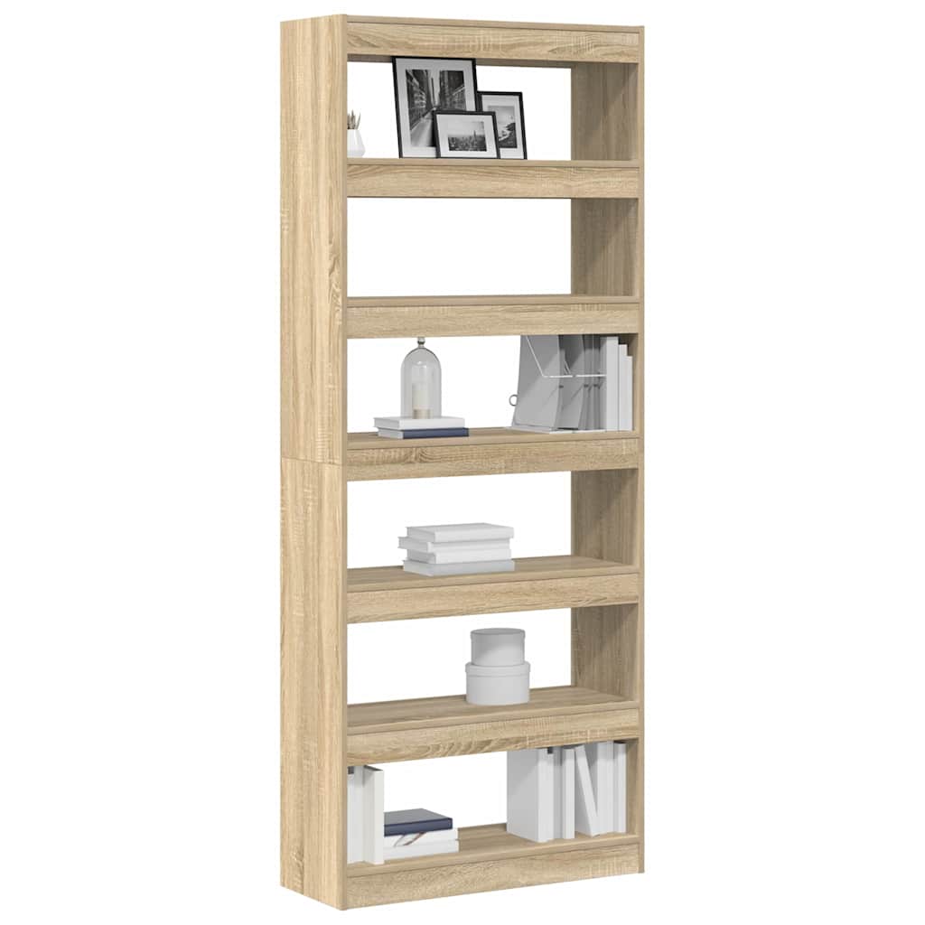 Bücherregal Sonoma-Eiche 80 x 30 x 198 cm Holzwerkstoff
