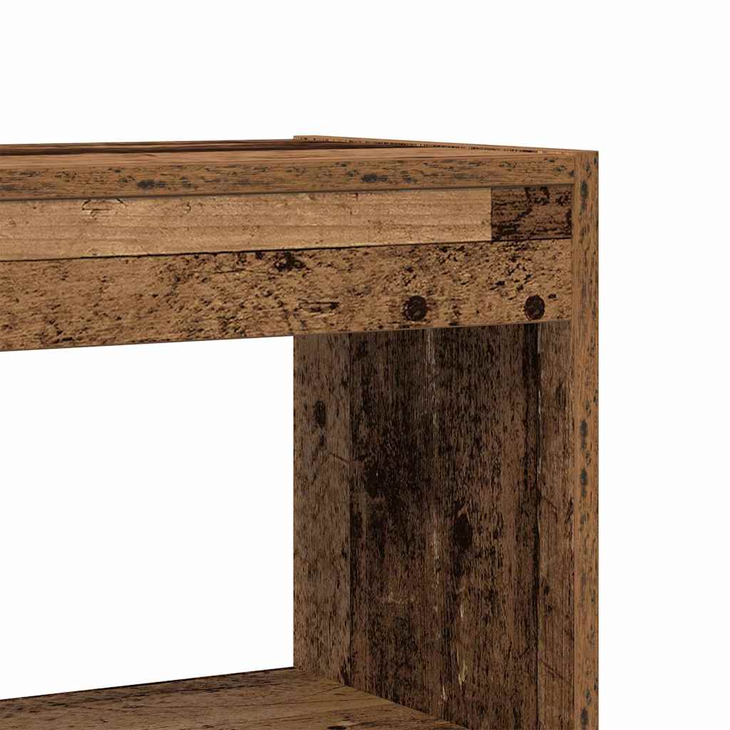 Bücherregal 6 Ebenen 80 x 30 x 198 cm Holzwerkstoff Altholz