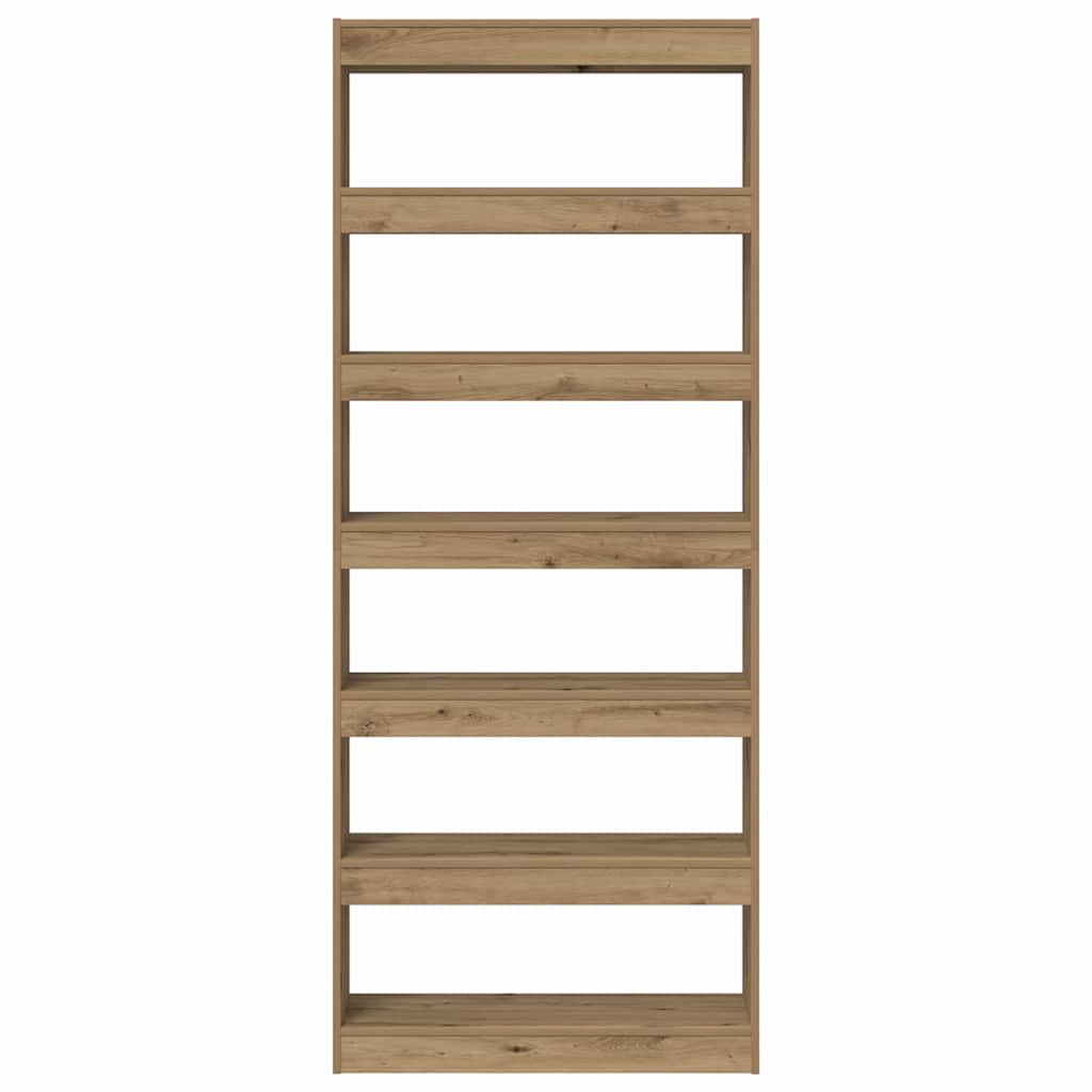 Bücherregal 6 Ebenen 80 x 30 x 198 cm Holzwerkstoff