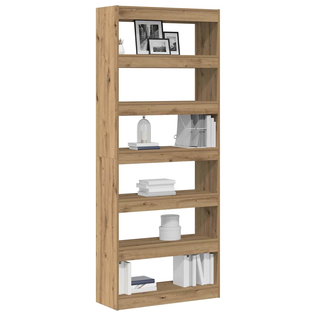 Bücherregal 6 Ebenen 80 x 30 x 198 cm Holzwerkstoff