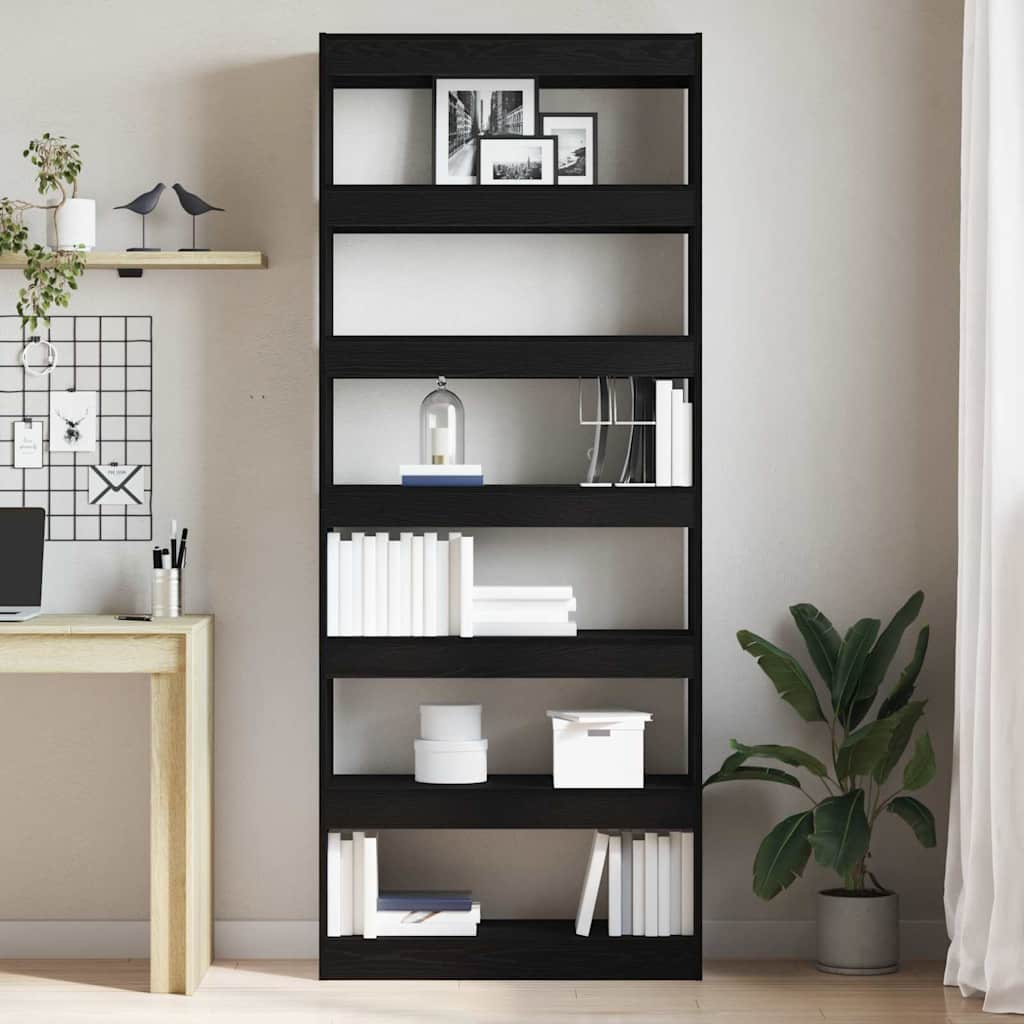 Bücherregal 6 Ebenen 80 x 30 x 198 cm Holzwerkstoff