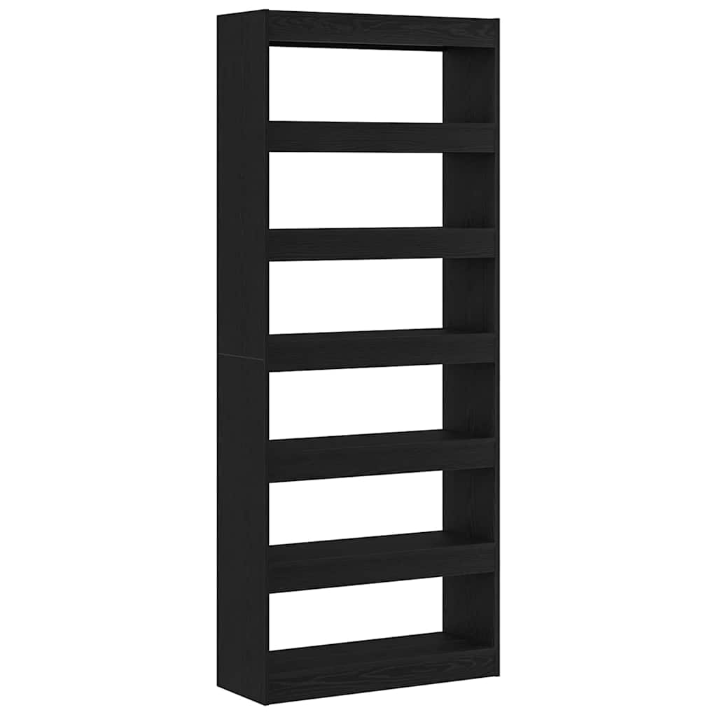 Bücherregal 6 Ebenen 80 x 30 x 198 cm Holzwerkstoff