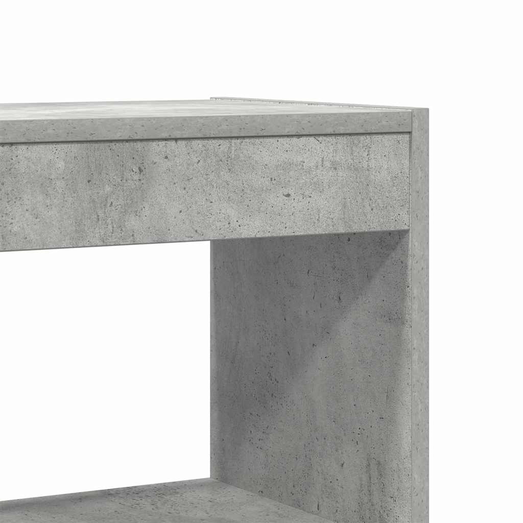 Bücherregal 6 Ebenen 100 x 30 x 198 cm Holzwerkstoff Beton Grau