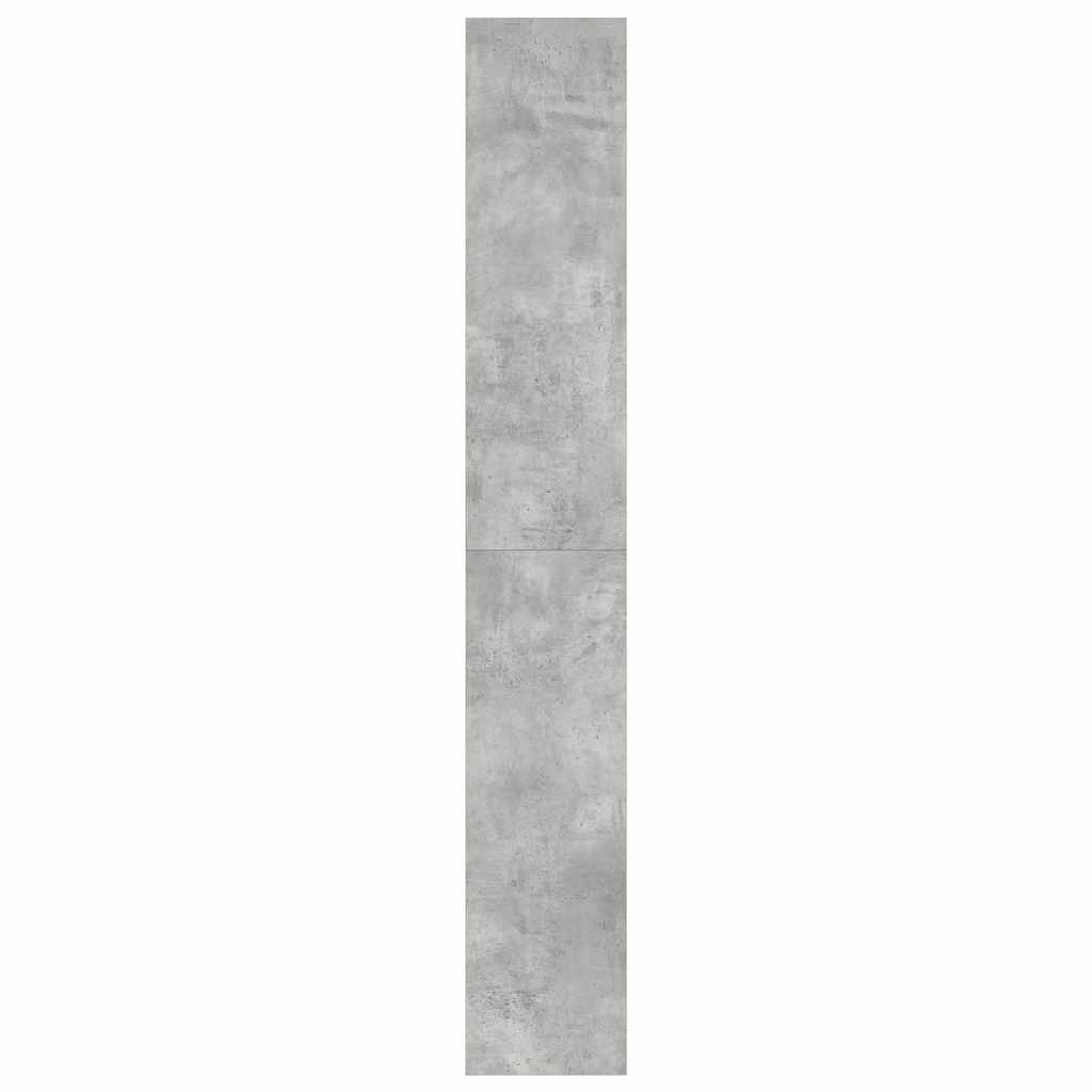 Bücherregal 6 Ebenen 100 x 30 x 198 cm Holzwerkstoff Beton Grau