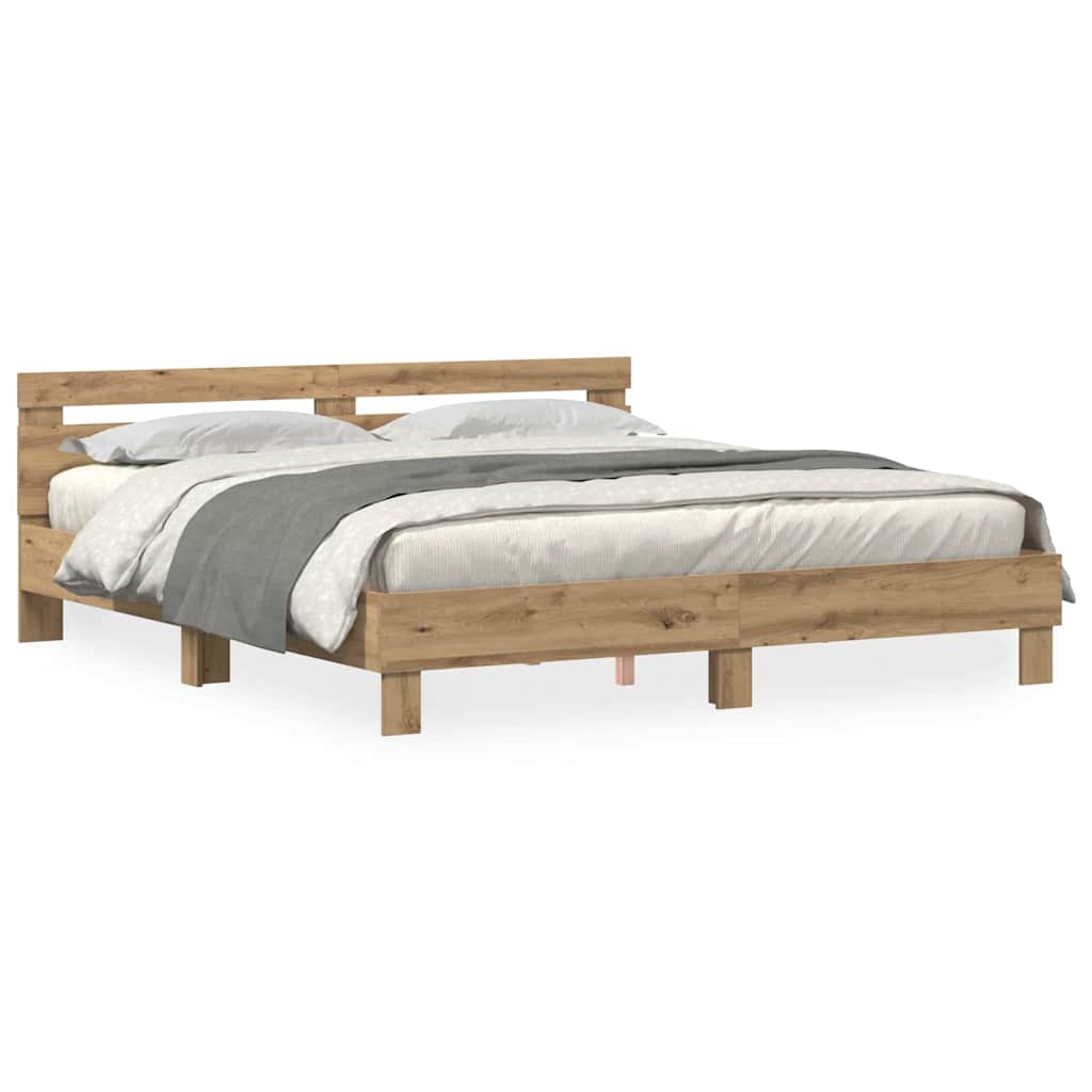 Bettgestell Artisan-Eiche 200 x 200 cm Holzwerkstoff