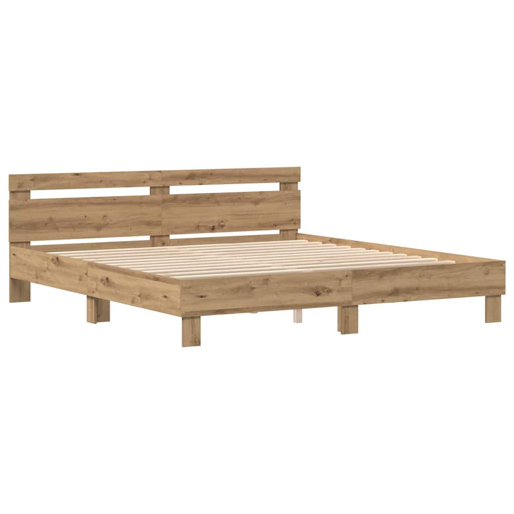 Bettgestell Artisan-Eiche 200 x 200 cm Holzwerkstoff