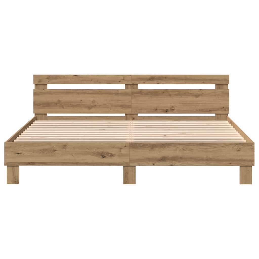 Bettgestell Artisan-Eiche 200 x 200 cm Holzwerkstoff