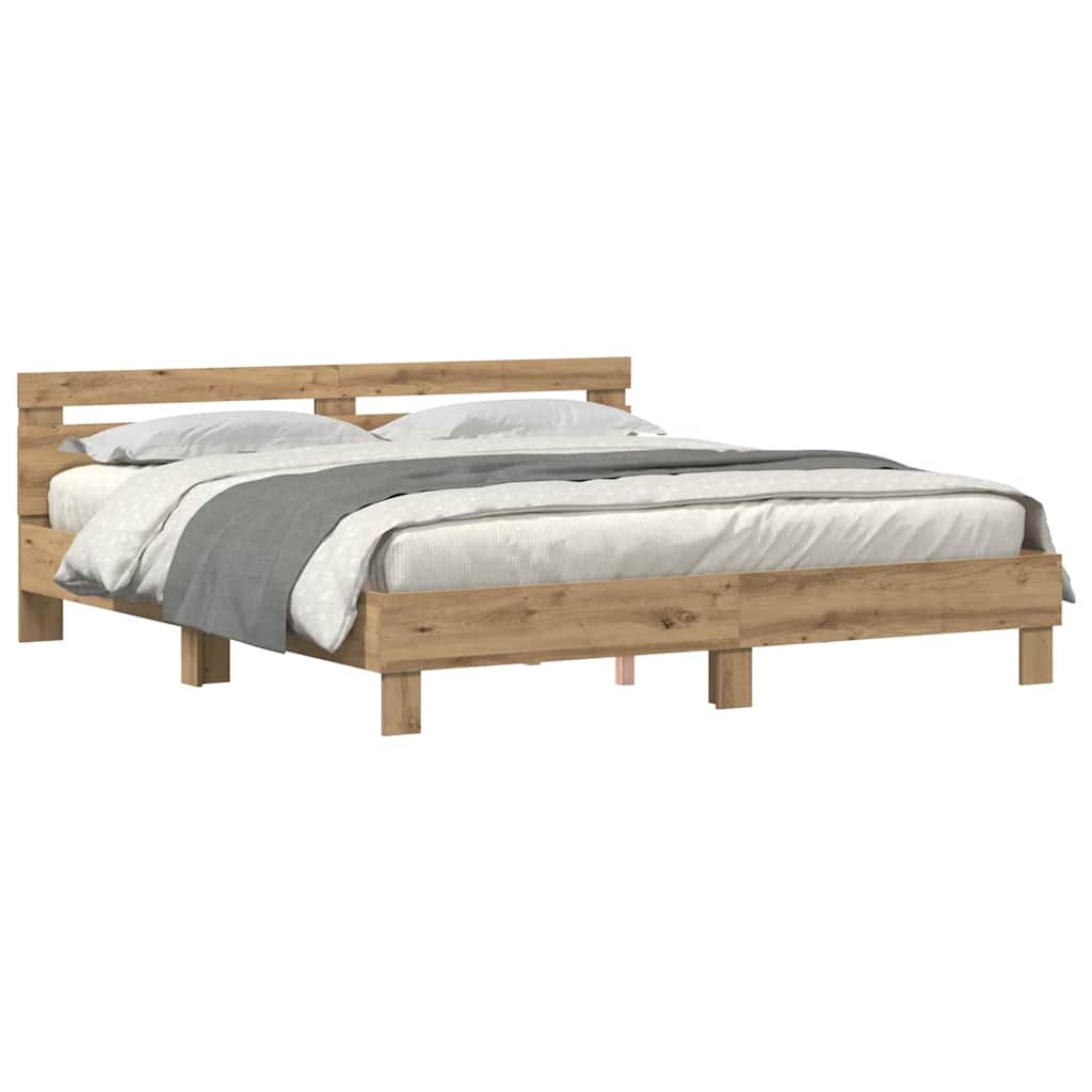 Bettgestell Artisan-Eiche 200 x 200 cm Holzwerkstoff