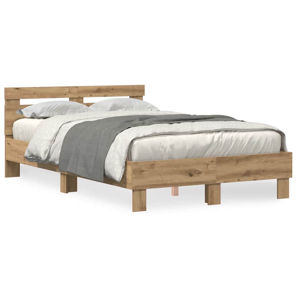 Bettrahmen Artisan-Eiche 135 x 190 cm Holzwerkstoff