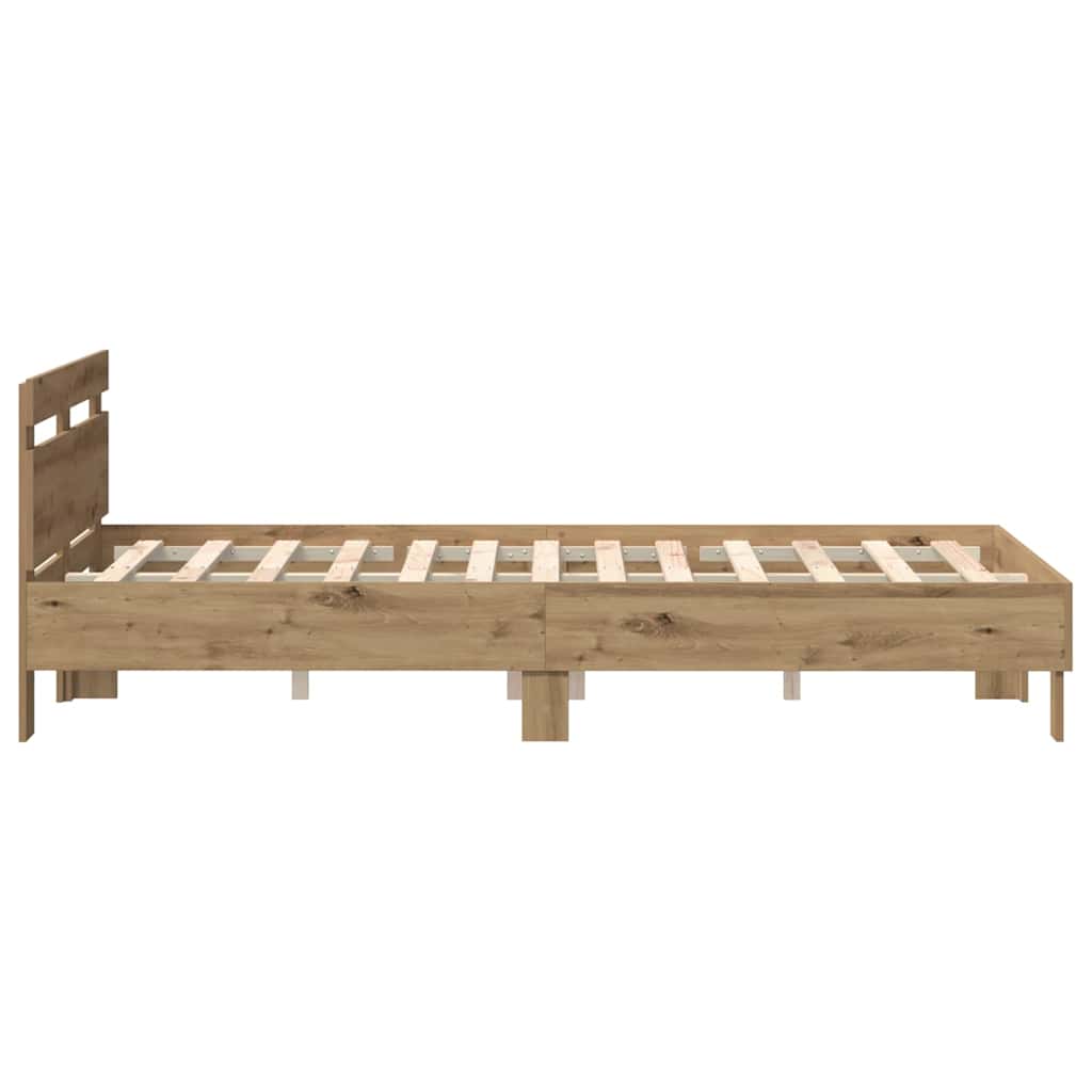 Bettrahmen Artisan-Eiche 135 x 190 cm Holzwerkstoff