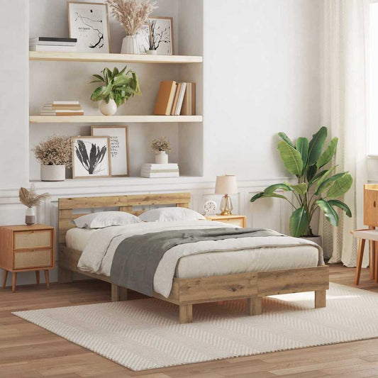 Bettgestell Artisan-Eiche 120 x 190 cm Holzwerkstoff