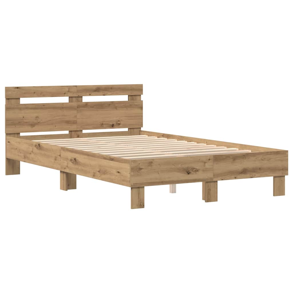 Bettrahmen Artisan-Eiche 120 x 190 cm Holzwerkstoff