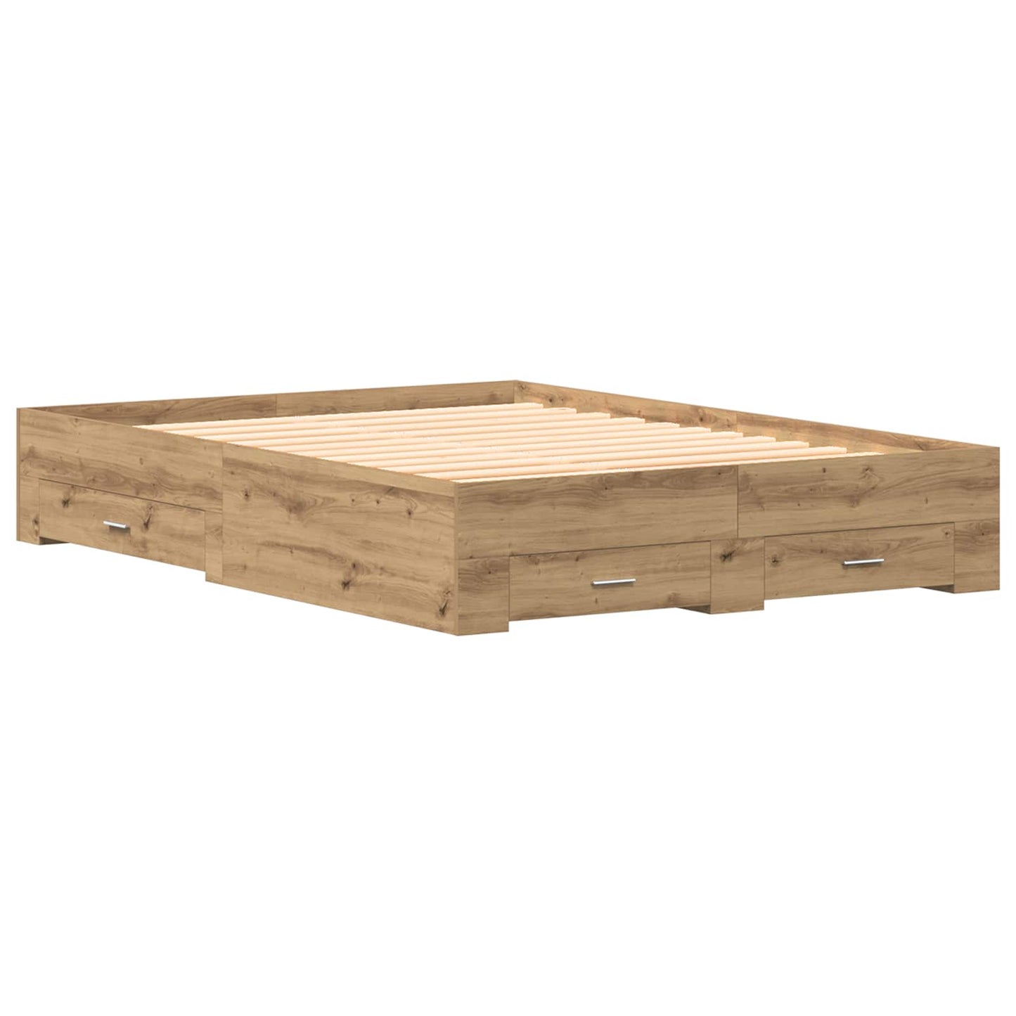 Bettrahmen Artisan-Eiche 140 x 190 cm Holzwerkstoff