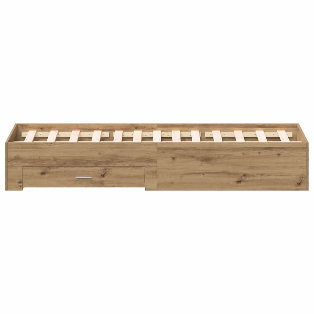 Bettrahmen Artisan-Eiche 135 x 190 cm Holzwerkstoff