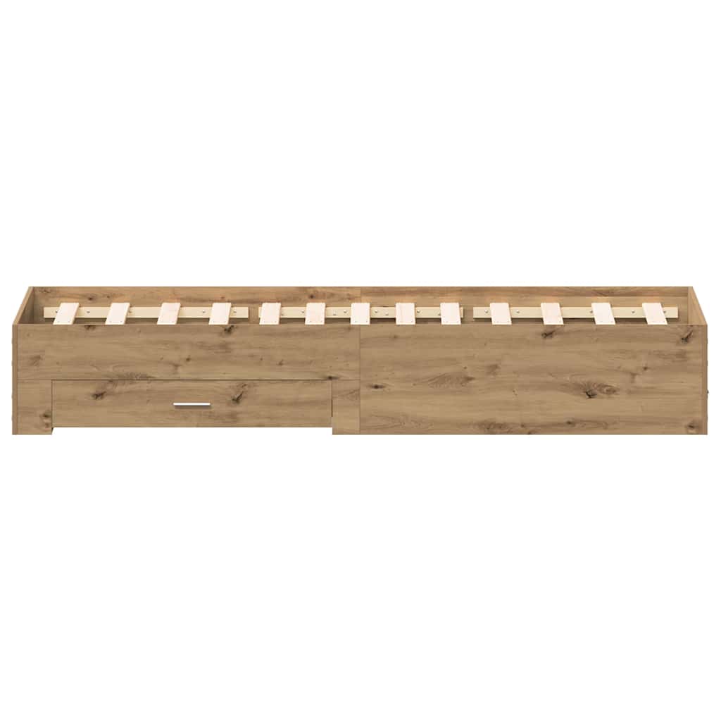Bettrahmen Artisan-Eiche 120 x 190 cm Holzwerkstoff