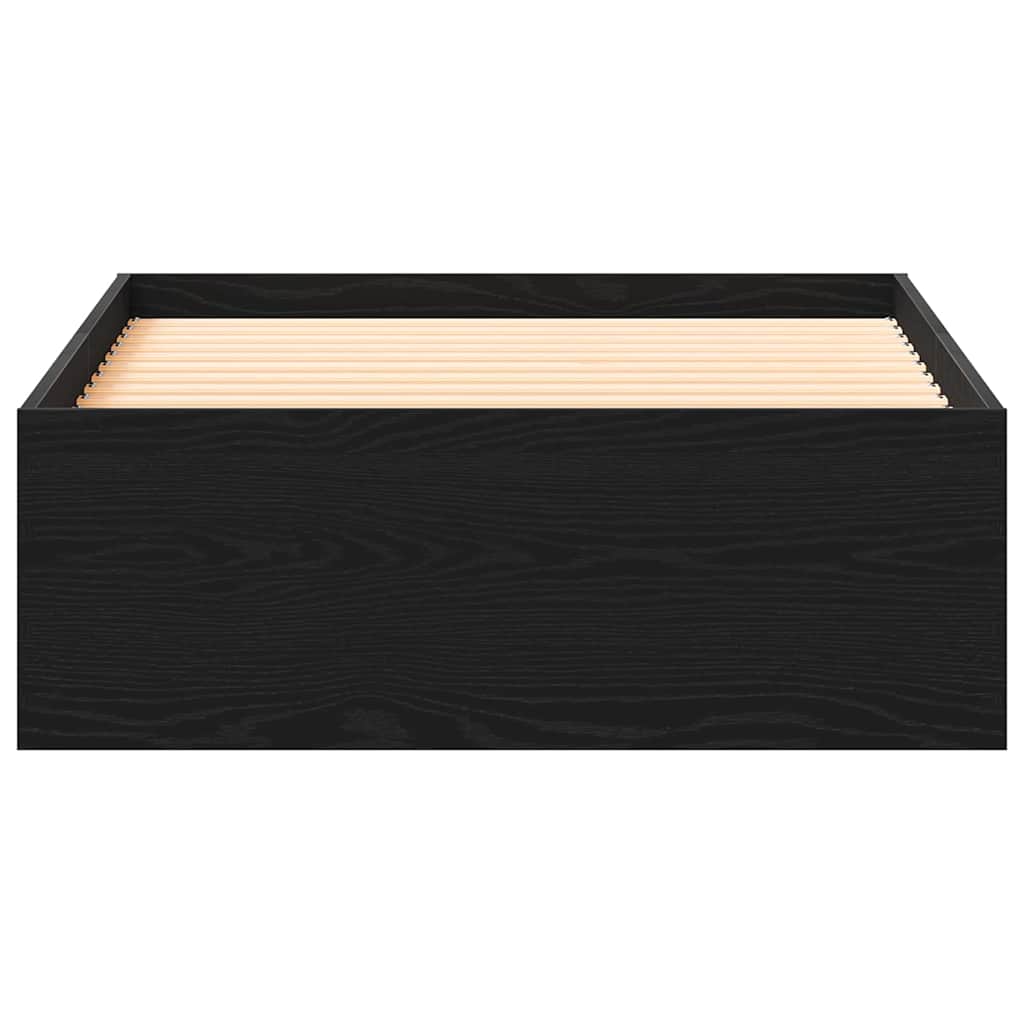 Bettrahmen Schwarz Eichen-Optik 100 x 200 cm Holzwerkstoff