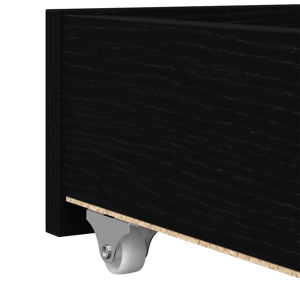 Tagesbett Schwarz Eichen-Optik 100 x 200 cm Holzwerkstoff
